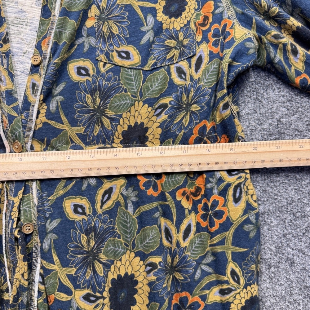 Natural Life Floral Maxi Dress Womens L Blue Sunflower Boho Cottagecore Garden - Picture 5 of 9